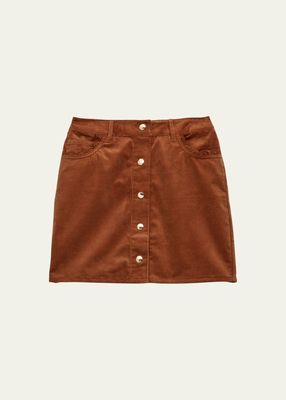 Girl's Jenny Velvet Corduroy Skirt, Size 6-14