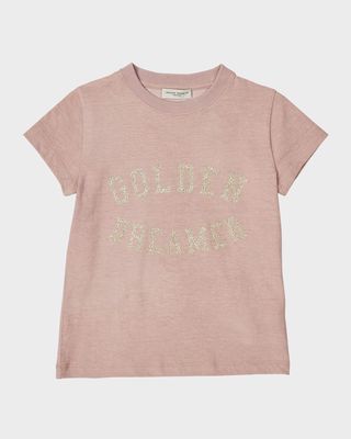 Girl's Journey Glittery Logo-Print T-Shirt, Size 12