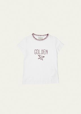 Girl's Journey Logo Embroidered T-Shirt, Size 12
