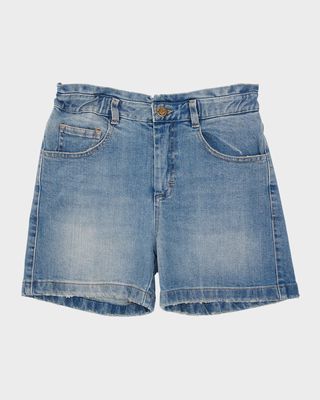 Girl's Journey Medium Stone-Washed Denim Shorts, Size 4-10