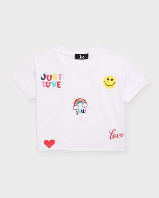 Girl's Just Love Graphic-Print Short-Sleeve Tee, Size 4-6