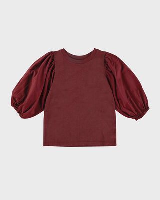 Girl's Kayla Puff-Sleeve Shirt, Size S-L