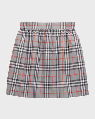 Girl's Kelsey Short Check Skirt, Size 3-14