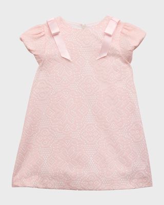 Girl's Lace Bow Dress, Size 3M-18M