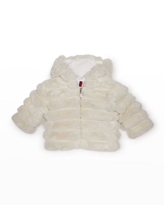 Girl's Latife Sculpted Faux Fur Jacket, Size 12M-3