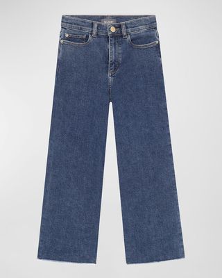 Girl's Lily Wide-Leg Denim Jeans, Size 2-6