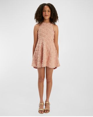 Girl's Lizelle Rosette Dress, Size 7-14