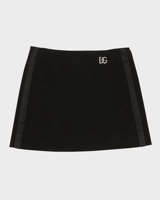 Girl's Logo Emblem Mini Skirt, Size 4-6