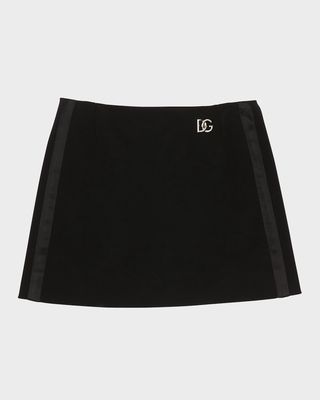 Girl's Logo Emblem Mini Skirt, Size 8-10