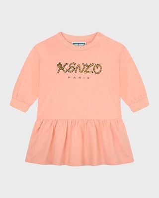 Girl's Logo-Print Jersey Dress, Size 6M-3