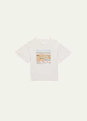 Girl's Logo-Print T-Shirt Landscape Graphic T-Shirt, Size 8-14