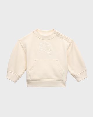 Girl's Lora Equestrian Knight Design Embroidered Sweatshirt, Size 6M-2