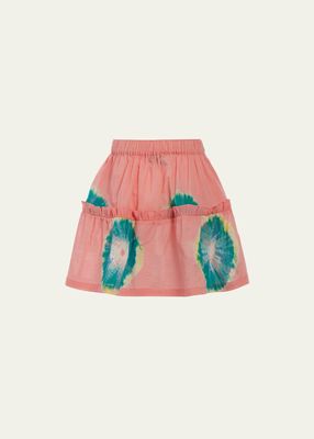 Girl's Lourdes Tie-Dye Tiered Mini Skirt, Size 2-14