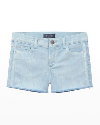 Girl's Lucy Raw-Edge Cut Off Shorts, Size 8-16