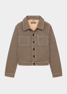 Girl's Manning Houndstooth-Print Jacket, Size S-L