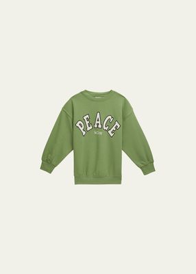 Girl's Mar Peace Pullover Sweatshirt, Size 4-7