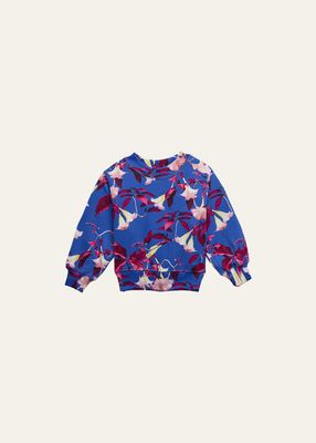 Girl's Marge Floral-Print Sweatshirt, Size 3-7