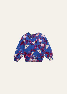 Girl's Marge Floral-Print Sweatshirt, Size 8-16