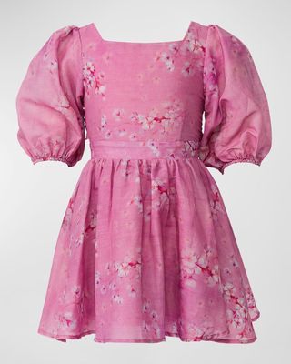 Girl's Matilda Floral Mini Dress, Size 4-14