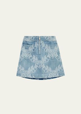 Girl's Maxine Oak Leaf Crest Skirt, Size 4-14