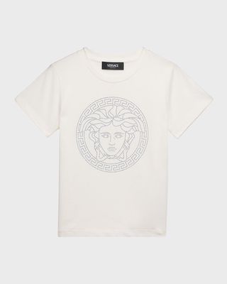 Girl's Medusa & Greca Trim Graphic T-Shirt, Size 4-6