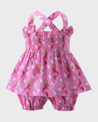 Girl's Mermaid Two-Piece Set, Size 6M-24M