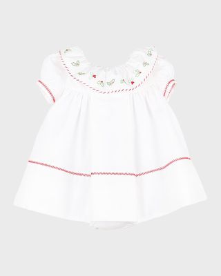 Girl's Merrymaker Dress W/ Bloomers, Size 3M-18M
