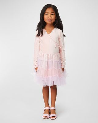Girl's Mia Ribbed Multicolor Tutu Dress, Size 12M-7