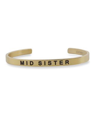 Girl's Mid Sister Engraved Bangle Bracelet