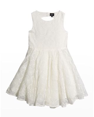 Girl's Millie Lace Open Back Mini Dress, Size 6-16