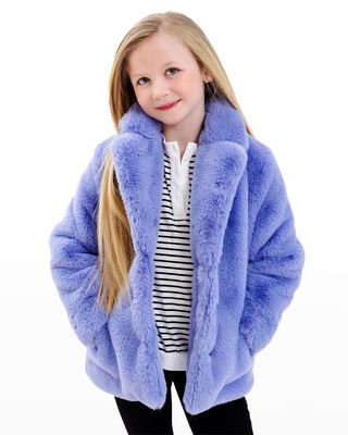 Girl's Mini Le Mink Faux Fur Jacket, Size XXS-L