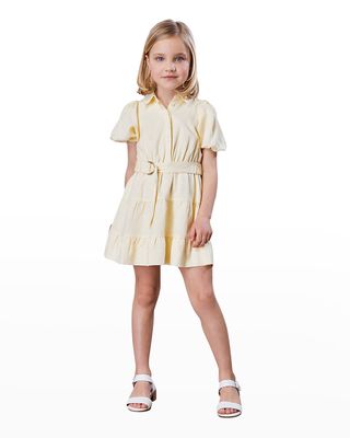 Girl's Mini Shirt Belted Dress, Size 7-16