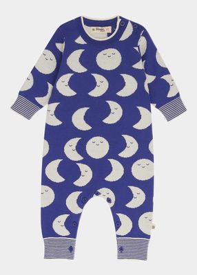 Girl's Moon Knit Playsuit, Size Newborn-18M