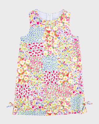 Girl's Multicolor Floral-Print Shift Dress, Size 2-10