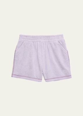 Girl's Nadine EKD Drawstring Cotton Toweling Shorts, Size 3-14