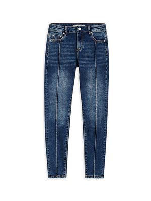 Girl's Nina High-Rise Skinny-Fit Jeans - Indigo - Size 10