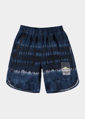Girl's Nox Tie-Dye Swim Shorts, Size 3T-6