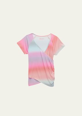 Girl's Oaklee Multicolor Ombre Activewear T-Shirt, Size 5-16
