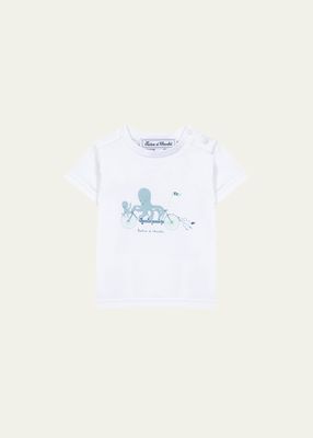 Girl's Octopus Graphic Logo-Print T-Shirt, Size 4