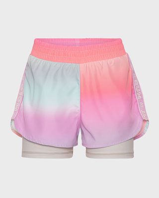Girl's Omari Two-Piece Activewear Shorts, Size 5-16