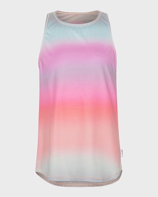 Girl's Oriana Multicolor Ombre Activewear T-Shirt, Size 7-16