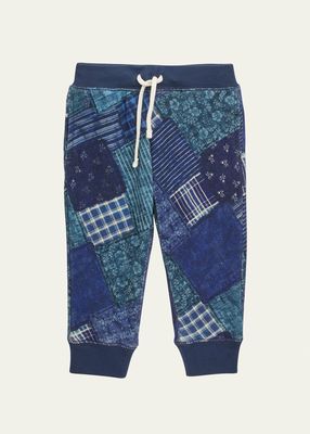 Girl's Patchwork-Print Joggers, Size 2-4