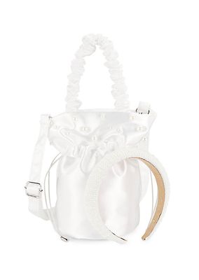 Girl's Pearl Headband & Bag Set