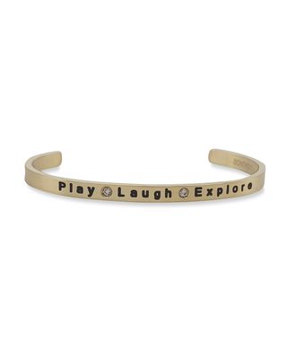 Girl's Play Laugh Explore Engraved Bangle Bracelet