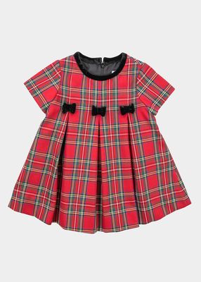 Girl's Pleated Plaid Dress, Size 2-4