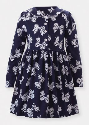Girl's Polka Dot Bow Dress, Size 2-10