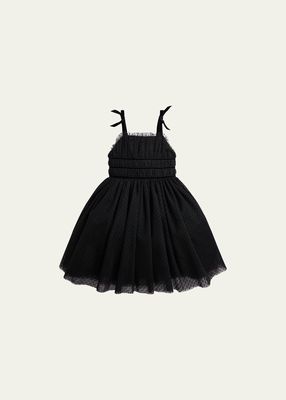Girl's Polka Dot Tulle Dress, Size 2-6X