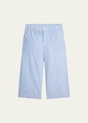 Girl's Polo Prepster Cotton Seersucker Pants, Size 7-16
