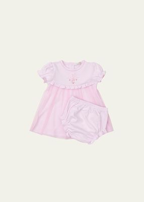 Girl's Premier Ballet Slippers Embroidered Tulle Dress W/ Bloomers, Size Newborn-18M