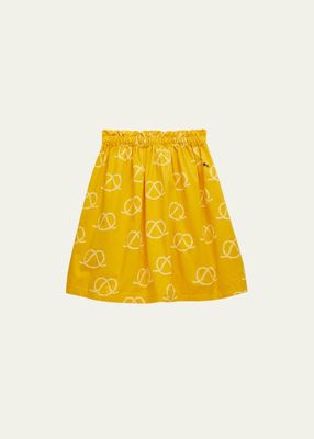 Girl's Pretzel Rope-Print Skirt, Size 2-11